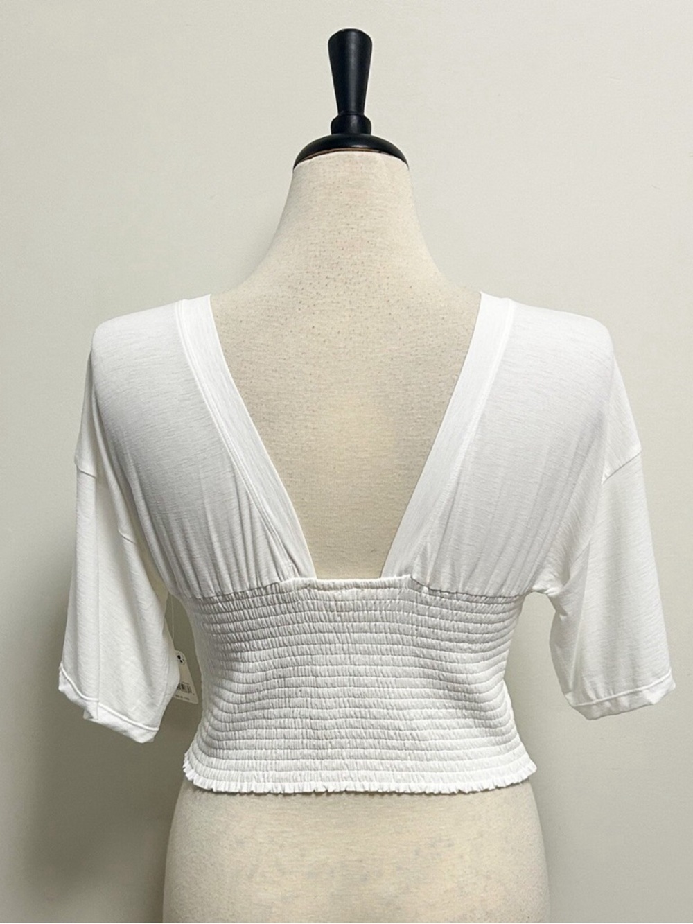 Free People Movement White Smocked Crop Top - Picture 7 of 7